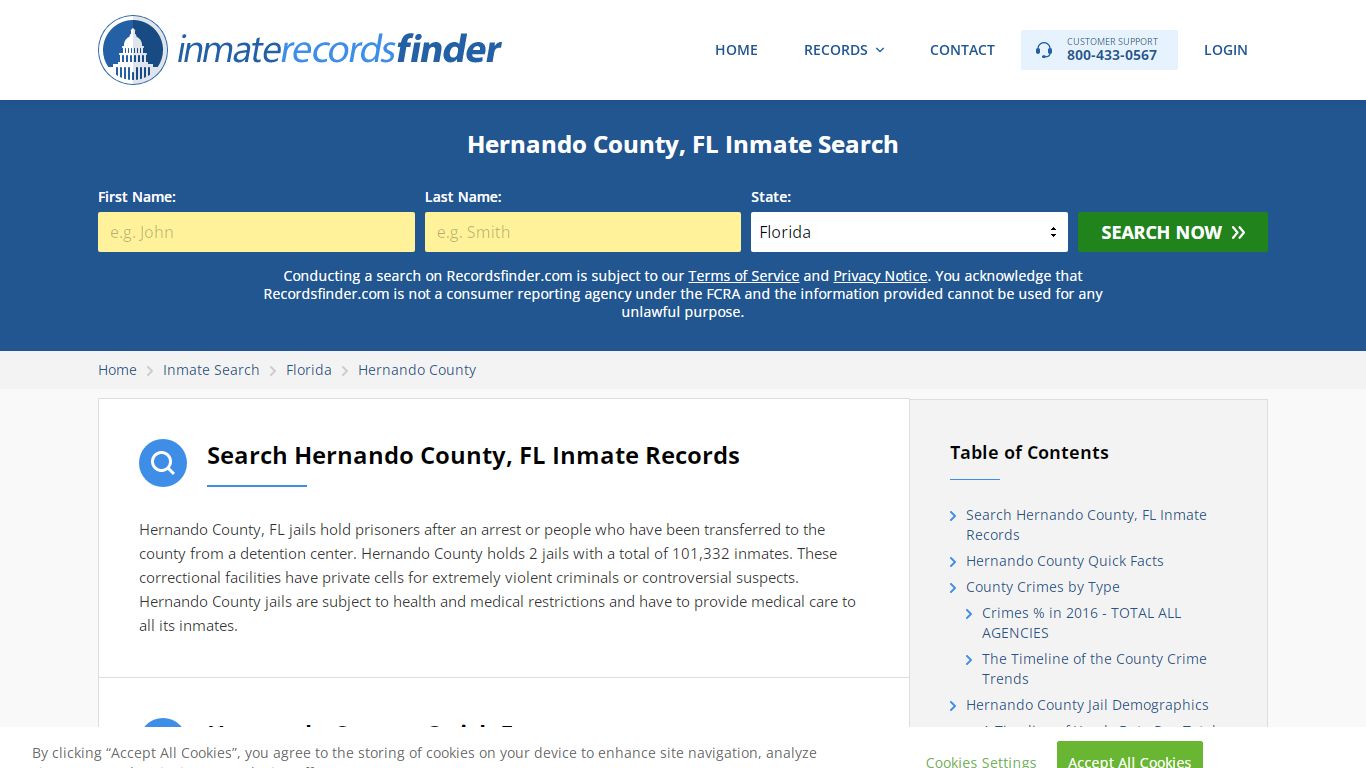 Hernando County, FL Inmate Lookup & Jail Records Online